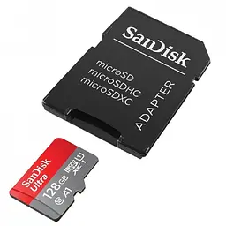 Карта пам'яті microSDXC (UHS-1) SanDisk Ultra 128Gb class 10 A1 (140Mb/s) (adapter SD) Imaging Packaging (SDSQUAB-128G-GN6IA) - мініатюра 5