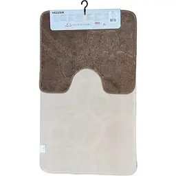 Набір килимків для ванної Vezzer Standart 60x100 та 60x50 см коричневий (VZS4542) - мініатюра 4