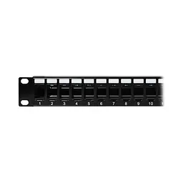 Патч-панель 24 порти Keystone NVC-P-16/24 19" 1U неекранована, з заднім організатором кабелю (73-00147) - мініатюра 4