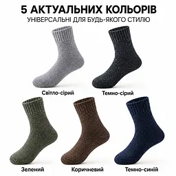 Універсальні чоловічі шкарпетки махрові розмір 39-46 Solve — термо-шкарпетки , 5 пар, KT9004111 - мініатюра 3