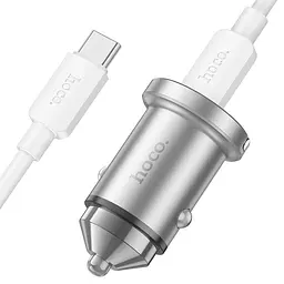 Автозарядний адаптер HOCO NZ10 45 W набір із кабелем usb-c - usb-c сріблястий - мініатюра 2