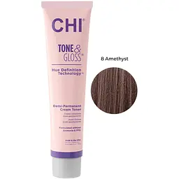 Тонер для волосся CHI Tone&Gloss Amethyst Haze кремовий безаміачний 85 г - мініатюра 2