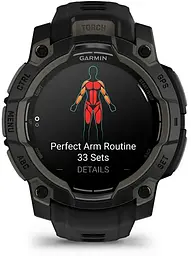 Смарт-годинник Garmin Instinct 3 45 mm AMOLED Black with Black Band (010-02936-00) - мініатюра 2