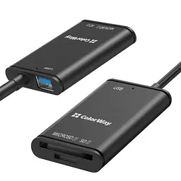 Зчитувач флеш-карт ColorWay USB-C to USB 3.0/SD/MicroSD (CW-CR-02) - мініатюра 4