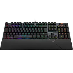 Клавіатура ASUS ROG Strix Scope II RX Red EN/UK USB RGB Black (90MP0350-BKMA00) - мініатюра 2