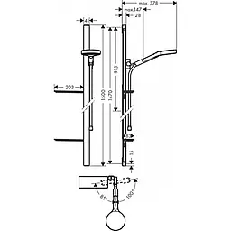 Душовий набір Hansgrohe Rainfinity 130/150 см 3Je EcoSmart Chrome 27674000, Хром - мініатюра 2