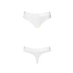 Трусики-бразиліана з бавовни Passion PS005 Panties white L - мініатюра 2