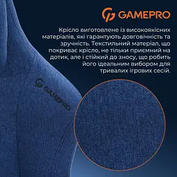 Ігрове крісло GamePro Size L Fabric Dark Blue (FGC750DB) - мініатюра 12