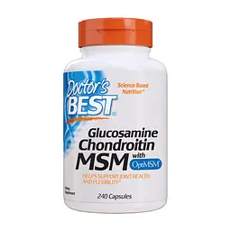 Витаминно-минеральный комплекс Doctor's Best Глюкозамин & Хондроитин & МСМ, OptiMSM, 240 капсул (DRB-00081)