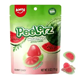 Желейні цукерки Amos Peelerz Peelable Watermelon Gummy Candy 170г - мініатюра 2