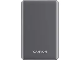 Зовнішній акумулятор (Power Bank) Canyon OnCharge 505 slim 5000mAh 20W Dark Grey (CNS-CPB505DG)