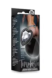 Анальна пробка з каменем Blush Temptasia Bling Plug large Black - мініатюра 2