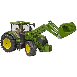 Іграшкова машинка Bruder Трактор John Deere 7R 350 з навантажувачем 1:16 (03151) - мініатюра 4