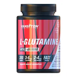 Амінокислота L-Glutamine, 300 капсул Vansiton fit0018642 - мініатюра 1