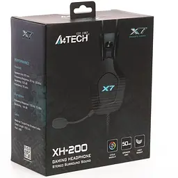 Ігрова гарнітура A4Tech A4-Tech XH-200 USB Black (XH-200 (Black)) - мініатюра 6