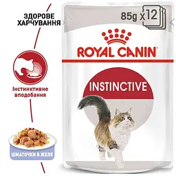 Вологий корм для дорослих кішок Royal Canin Instinctive шматочки в желе 85 г - мініатюра 9