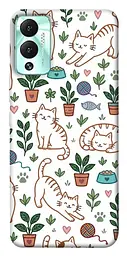 TPU чохол Demsky Cats pattern для Infinix Hot 12 Play