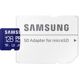 Карта пам'яті Samsung microSDXC PRO Plus 128GB Class 10 UHS-I U3 V30 A2 + SD Adapter (MB-MD128SA) [112859] - мініатюра 3