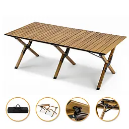 Розкладний туристичний стіл LEOBRO Camp Wood XL (LB-1069)