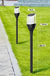 Сонячна садова лампа-смолоскип Premium SuperLED 65 см з ефектом полум'я, набір 4 шт. - мініатюра 4