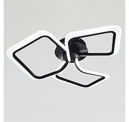 Світлодіодна стельова люстра Artlight WG5146-3BK, 53 Вт, чорна - мініатюра 2