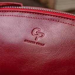 Жіноча косметичка зі шкіри Amelin Grande Pelle 11303 червона - мініатюра 10