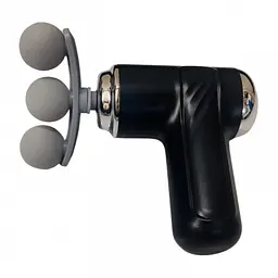 Масажер Fascial Gun LM 130, портативний масажний пістолет з турборежимом, з насадками, чорний