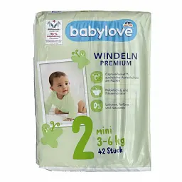 Дитячі підгузки Babylove Premium 2 mini (3-6 кг), 42 шт