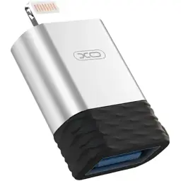 Адаптер XO NB186 Lightning USB сріблястий - мініатюра 2