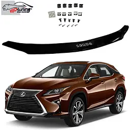 Дефлектор капоту мухобійка Lexus RX IV 2015-2021 Євро S Кріплення (Vip Tuning) LX18S