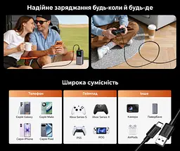 Кабель UGREEN L309 USB-A - USB-C QC 3.0 18 Вт 0,5 м чорний (95796) - мініатюра 13