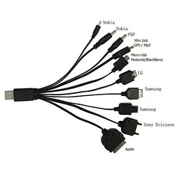 Універсальний 4You USB кабель 4You з перехідниками 10 в 1 - мініатюра 2