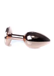 Анальна пробка - Jewellery Red Gold Plug Light Blue - мініатюра 5