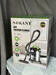Циклонний професійний потужний вакуумний пилосос Sokany SK-13019 мішок 16л 2500 Вт сухе прибирання Сірий - мініатюра 10