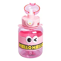 Дитяча пляшка для води HELLO-HELLO 680 мл з ремінцем, рожевий Yiwu HP-14-46P - мініатюра 6