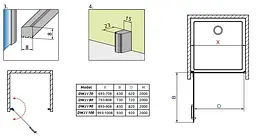 Душові двері Radaway Arta DWJ I 80 см 386071-03-01L - мініатюра 8