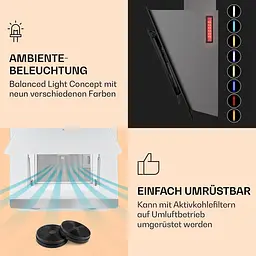Витяжка Klarstein Aurora Eco 60 см 550 м³/год (10039928) - мініатюра 7