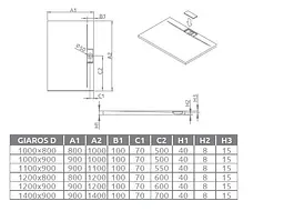 Душовий піддон Radaway Giaros D 100x80 MKGD1080-03 - мініатюра 3