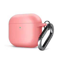 Силіконовий чохол для навушників Apple AirPods 3, Hang Case, рожевий, ультратонкий захисний кейс товщиною 2 мм, захист від подряпин, пилу та ударів, компактний, з карабіном для кріплення, ArmorStandart (ARM60320)