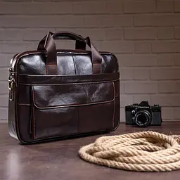 Сумка чоловіча під ноутбук 14750 Vintage коричнева - мініатюра 5