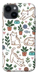 TPU чохол Demsky Cats pattern для Apple iPhone 14 (6.1")