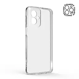 Прозрачный чехол для Motorola G55 5G с защитой камеры, тонкий, силиконовый, бесцветный, ударопрочный, противоударный бампер с закрытой камерой, ArmorStandart (ARM81195) - мініатюра 2