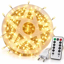 Світлодіодна гірлянда Xmas «Краплі» 30 метрів 900 LED, колір світла Теплий білий, 220В, з пультом ДК