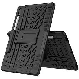 TPU+PC чохол Protector Stand для Samsung Galaxy Tab S9+ / S9 FE+ / S10+ 12.4'' (Pen slot) Black - мініатюра 2