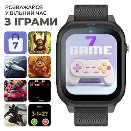 Дитячий смарт-годинник JETIX G99 зі змінним корпусом, GPS, 4G Відеодзвінком і вологозахистом (Black) - мініатюра 7