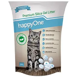 Наполнитель для туалета кошек happyOne Premium силикагелевый 3.8 л