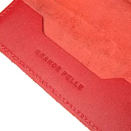 Яскрава обкладинка на паспорт із натуральної шкіри Grande Pelle 11484 червоний - мініатюра 6