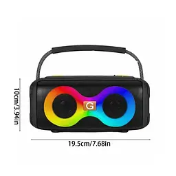 Музична портативна вluetooth колонка Portable Wireless Speaker Et 311 Бумбокс 1800 мАг 10Вт microSD Чорний - мініатюра 2