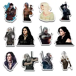 Стікерпак GeekLand The Witcher 45 штук (SP TW 01) - мініатюра 2