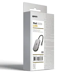Хаб USB-C ArmorStandart Type-C to HD4K+LAN+PD+2USB+TF/SDcard Grey (ARM69365) - мініатюра 4